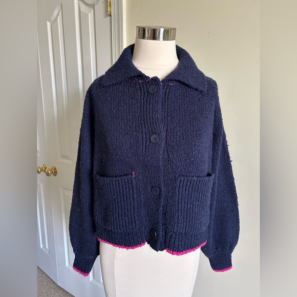 Anthropologie NWT The Jesse Dog Icon Cardigan Sweater Pilcro size XS - Picture 3 of 10